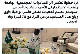 اختتام ملتقى الأسر الواعية الأول بمشاركة 70 أسرة مستفيدة